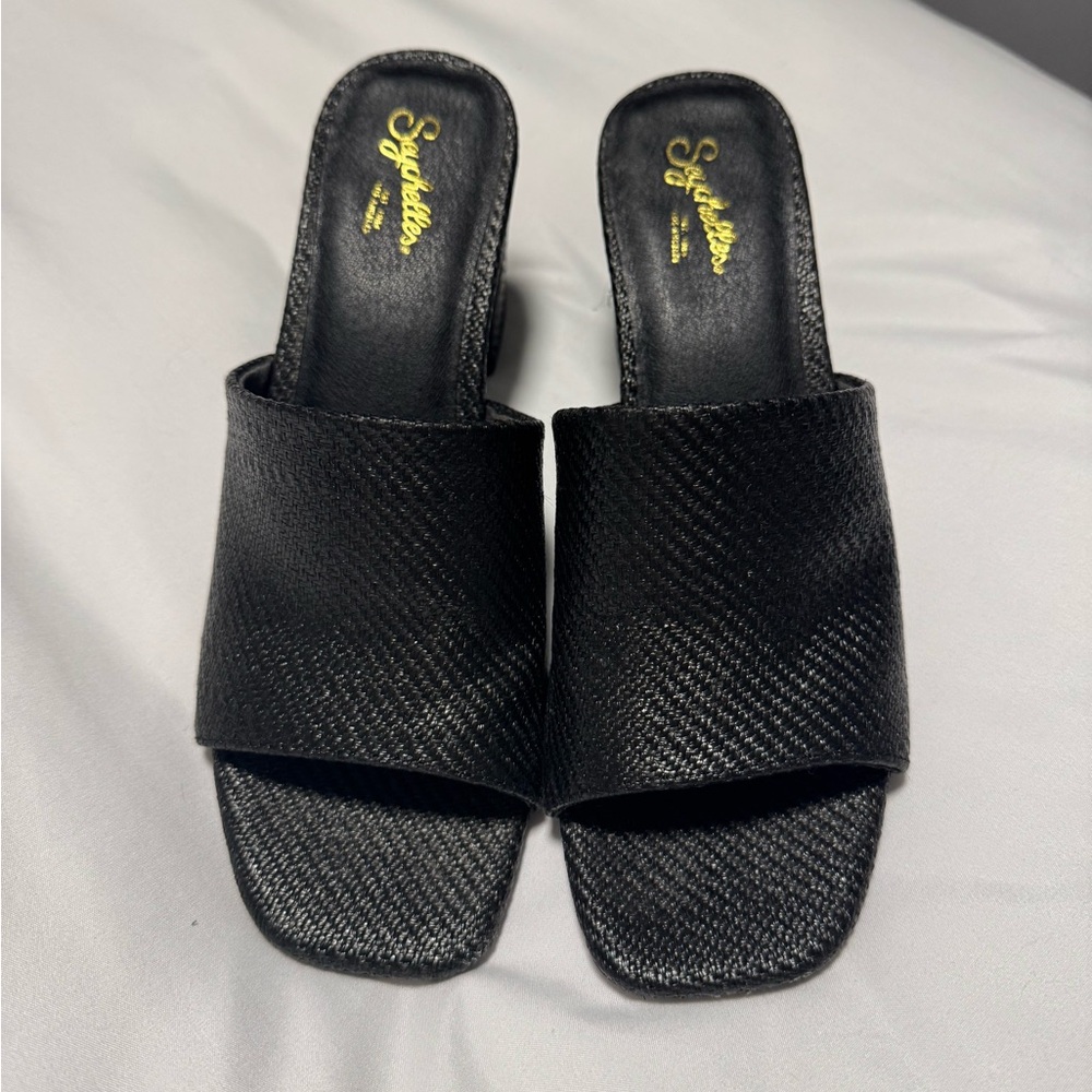 Seychelles Textured Black Women's Mules